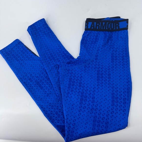 Under Armour Royal Blue Geometric compression Pants - Picture 2 of 11